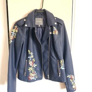 Blue Kate and Mallory faux leather jacket.